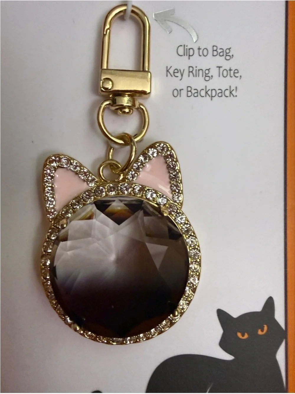 True to Form Pink & Gold Cat Handbag Charm